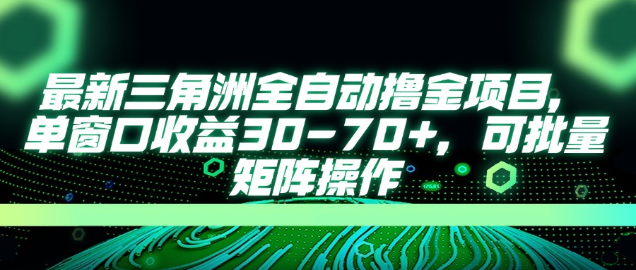 （14191期）最新三角洲全自动撸金项目，单窗口收益30-70+，可批量矩阵操作-轻创资源网