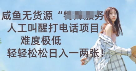 咸鱼无货源人工叫醒打电话项目，难度极低， 轻轻松松日入一两张-轻创资源网