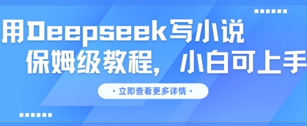 用Deepseek写小说，保姆级教程，小白可实操-轻创资源网