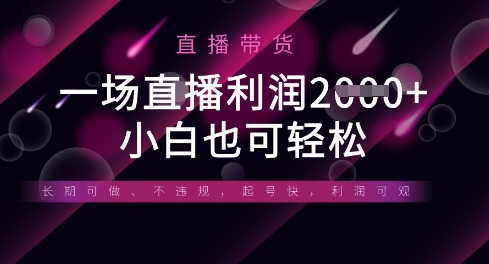 半无人直播带货，一场利润数张，适合所有平台玩法，小白也可轻松-轻创资源网
